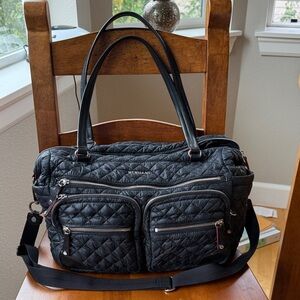 MZ Wallace Black Quilted Tote Bag